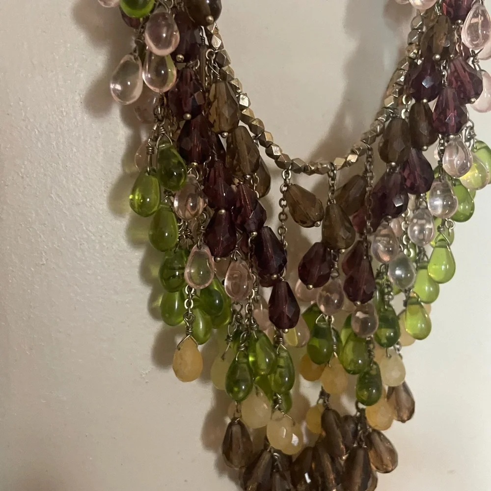 Anthropologie Multicolor Teardrop Necklace - Picture 2 of 5